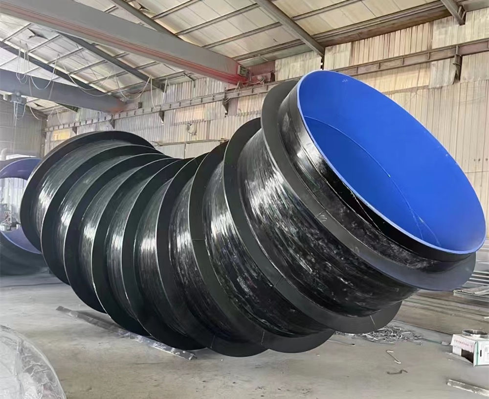 內(nèi)環(huán)氧樹脂涂塑外3pe防腐彎頭